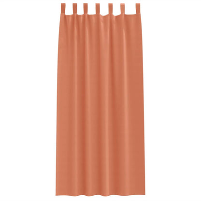 vidaXL Verdunkelungs-Vorhänge mit Ringen 2 pcs Terrakotta 245 x 140 cm