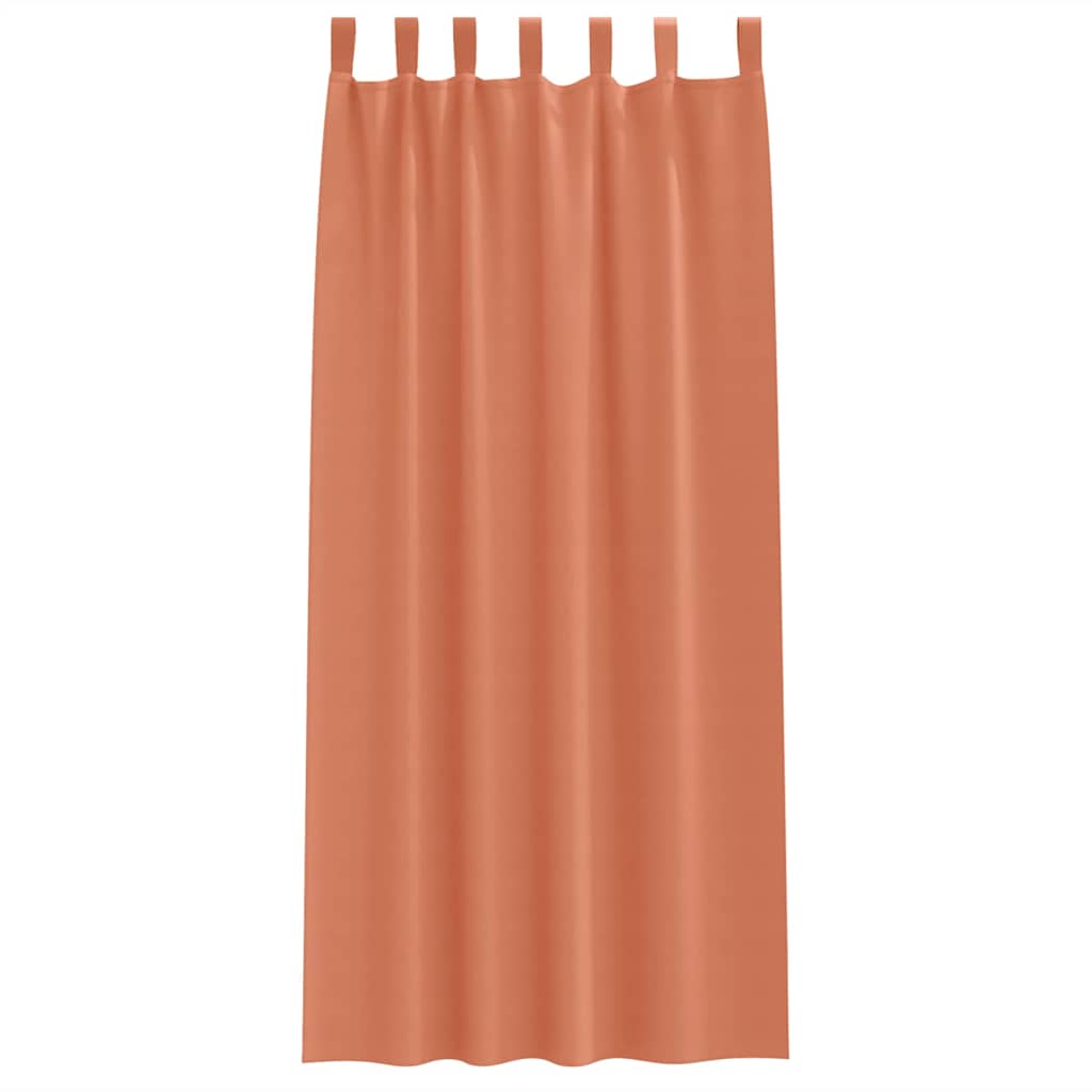 vidaXL Verdunkelungs-Vorhänge mit Ringen 2 pcs Terrakotta 260 x 140 cm