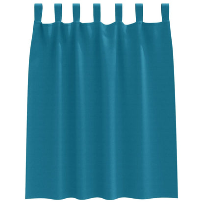 vidaXL Verdunkelungs-Vorhänge mit Ringen 2 pcs Türkis 140 x 140 cm