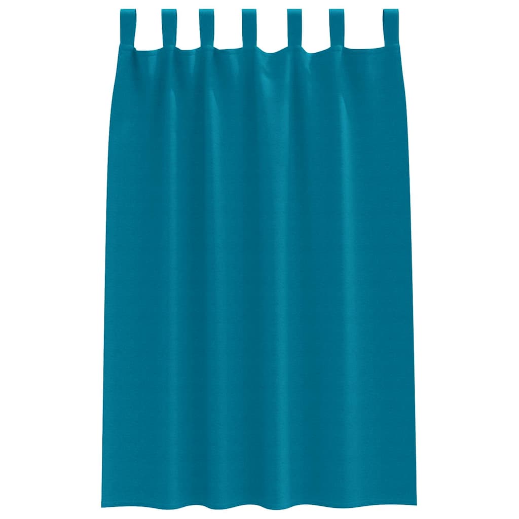 vidaXL Verdunkelungs-Vorhänge mit Ringen 2 pcs Türkis 175 x 140 cm