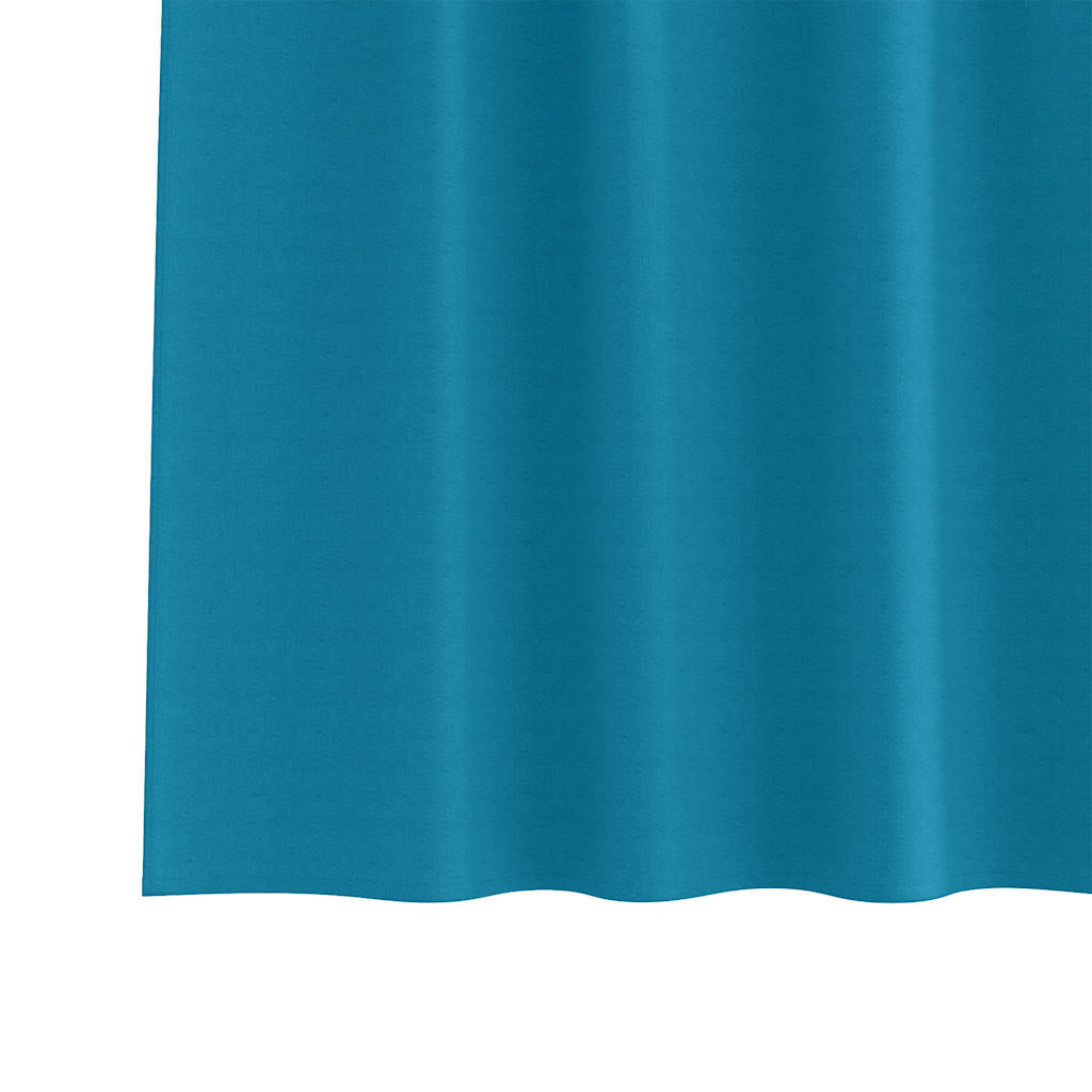 vidaXL Verdunkelungs-Vorhänge mit Ringen 2 pcs Türkis 225 x 140 cm