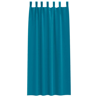 vidaXL Verdunkelungs-Vorhänge mit Ringen 2 pcs Türkis 225 x 140 cm