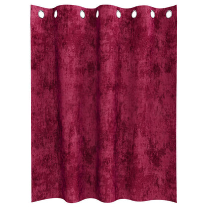 vidaXL Samtvorhänge mit Vorhängen 2 pcs Weinrot 140 x 140 cm Samt