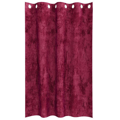 vidaXL Samtvorhänge mit Vorhängen 2 pcs Weinrot 175 x 140 cm Samt