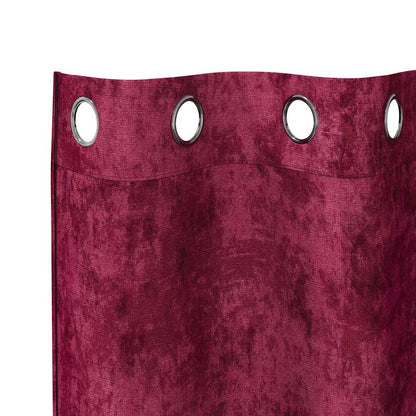vidaXL Samtvorhänge mit Vorhängen 2 pcs Weinrot 245 x 140 cm Samt