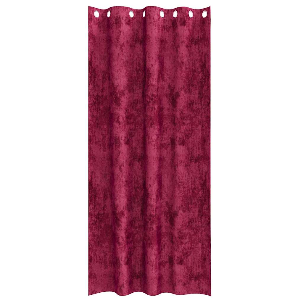 vidaXL Samtvorhänge mit Vorhängen 2 pcs Weinrot 260 x 140 cm Samt