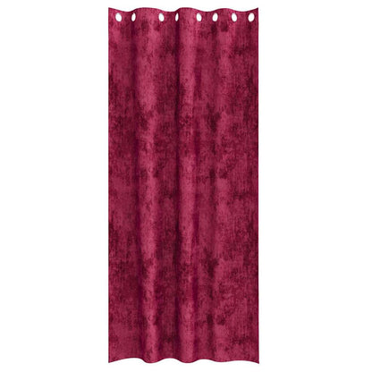 vidaXL Samtvorhänge mit Vorhängen 2 pcs Weinrot 260 x 140 cm Samt