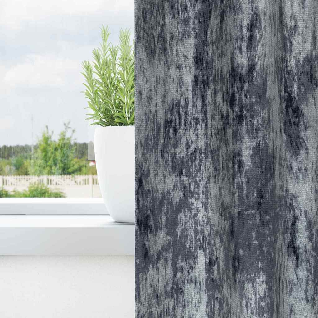 vidaXL Samtvorhänge mit Vorhängen 2 pcs Silber Grau 140 x 140 cm Samt