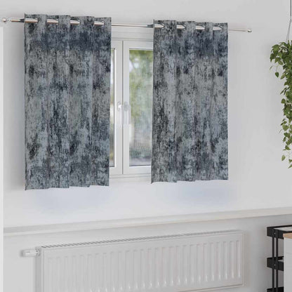 vidaXL Samtvorhänge mit Vorhängen 2 pcs Silber Grau 140 x 140 cm Samt