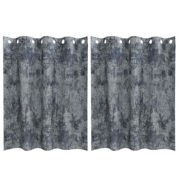 vidaXL Samtvorhänge mit Vorhängen 2 pcs Silber Grau 140 x 140 cm Samt