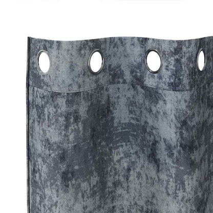 vidaXL Samtvorhänge mit Vorhängen 2 pcs Silber Grau 175 x 140 cm Samt