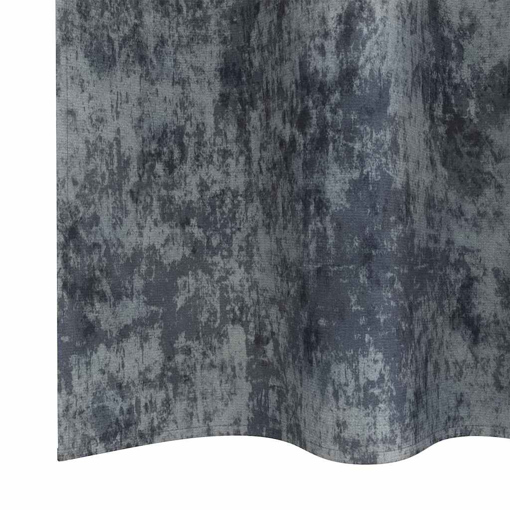 vidaXL Samtvorhänge mit Vorhängen 2 pcs Silber Grau 175 x 140 cm Samt