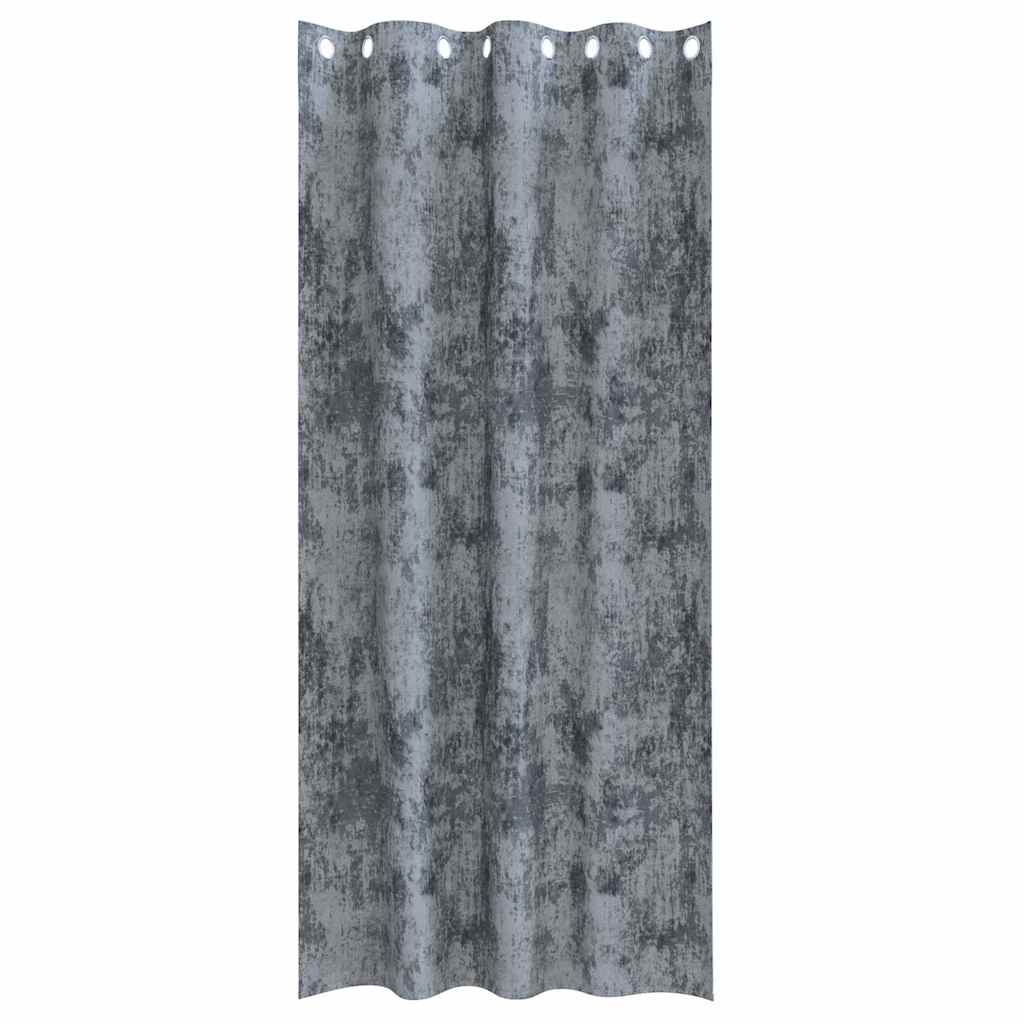 vidaXL Samtvorhänge mit Vorhängen 2 pcs Silber Grau 245 x 140 cm Samt