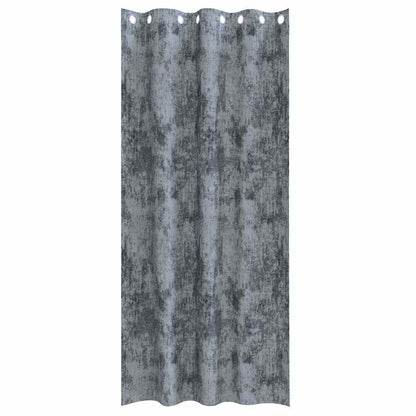 vidaXL Samtvorhänge mit Vorhängen 2 pcs Silber Grau 245 x 140 cm Samt