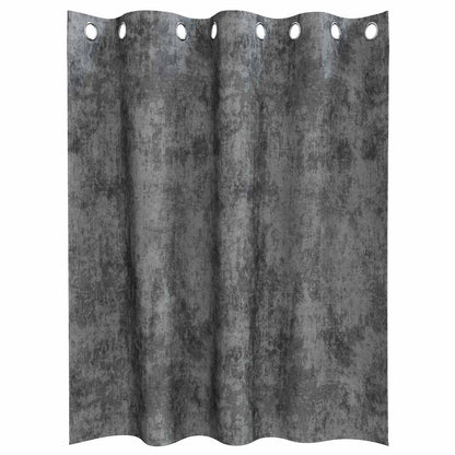vidaXL Samtvorhänge mit Vorhängen 2 pcs Grau 140 x 140 cm Samt