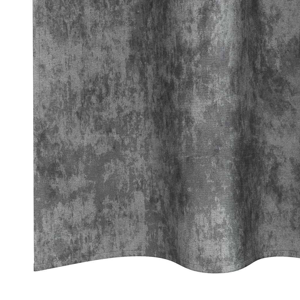 vidaXL Samtvorhänge mit Vorhängen 2 pcs Grau 175 x 140 cm Samt