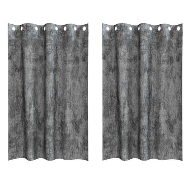vidaXL Samtvorhänge mit Vorhängen 2 pcs Grau 175 x 140 cm Samt