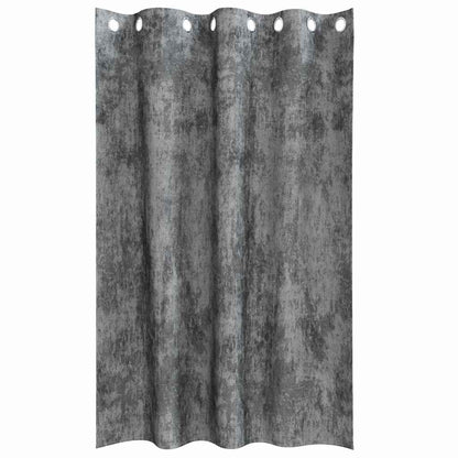 vidaXL Samtvorhänge mit Vorhängen 2 pcs Grau 175 x 140 cm Samt