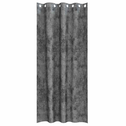 Samtvorhänge mit Vorhängen 2 pcs Grau 260 x 140 cm Samt