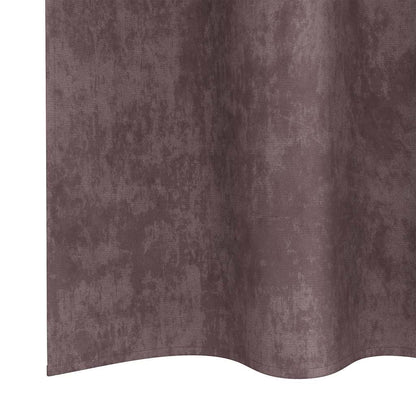vidaXL Samtvorhänge mit Vorhängen 2 pcs Braun 140 x 140 cm Samt