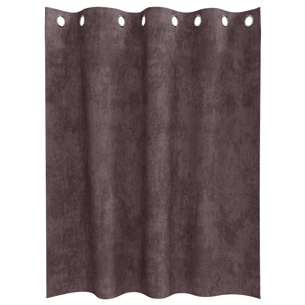 vidaXL Samtvorhänge mit Vorhängen 2 pcs Braun 140 x 140 cm Samt