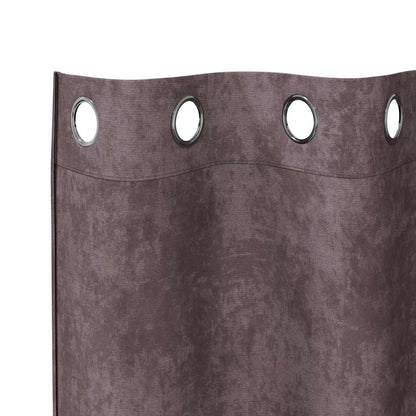 vidaXL Samtvorhänge mit Vorhängen 2 pcs Braun 175 x 140 cm Samt