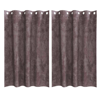 vidaXL Samtvorhänge mit Vorhängen 2 pcs Braun 175 x 140 cm Samt