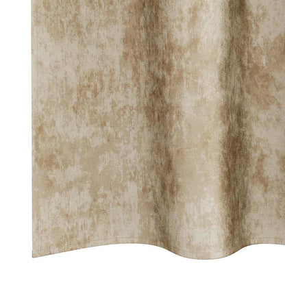 vidaXL Samtvorhänge mit Vorhängen 2 pcs Creme 140 x 140 cm Samt