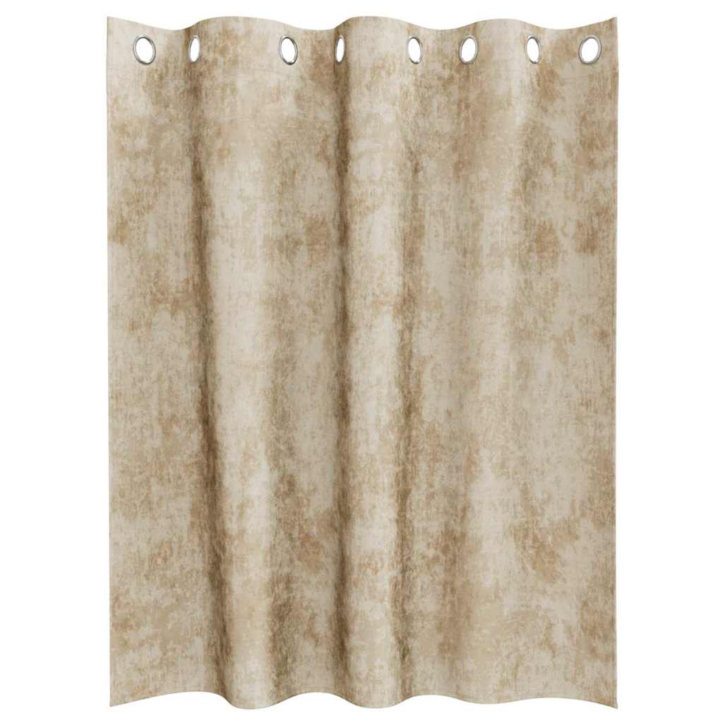 vidaXL Samtvorhänge mit Vorhängen 2 pcs Creme 140 x 140 cm Samt