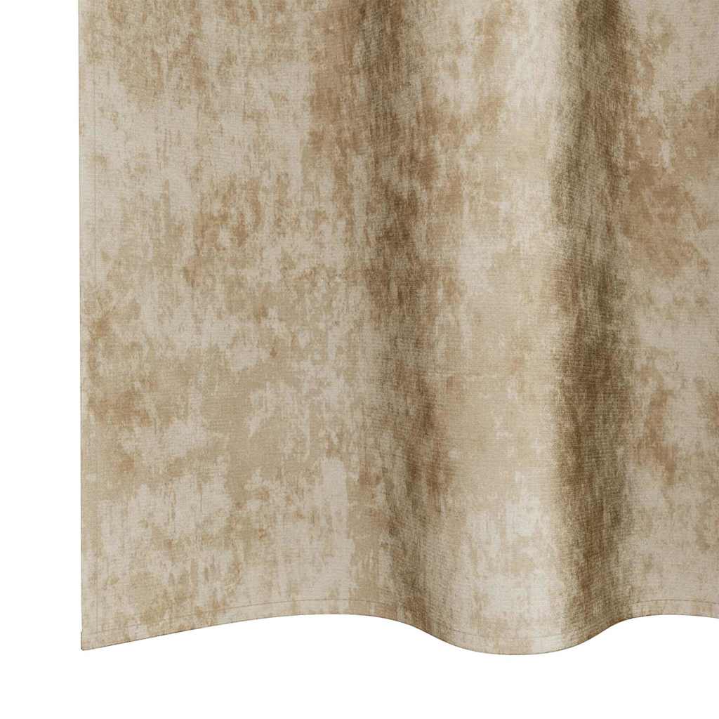 vidaXL Samtvorhänge mit Vorhängen 2 pcs Creme 245 x 140 cm Samt