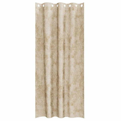 vidaXL Samtvorhänge mit Vorhängen 2 pcs Creme 245 x 140 cm Samt