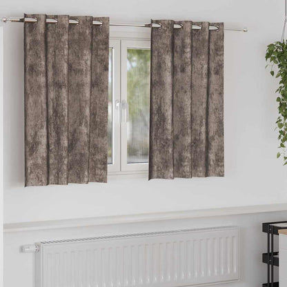 vidaXL Samtvorhänge mit Vorhängen 2 pcs Cappuccino 140 x 140 cm Samt