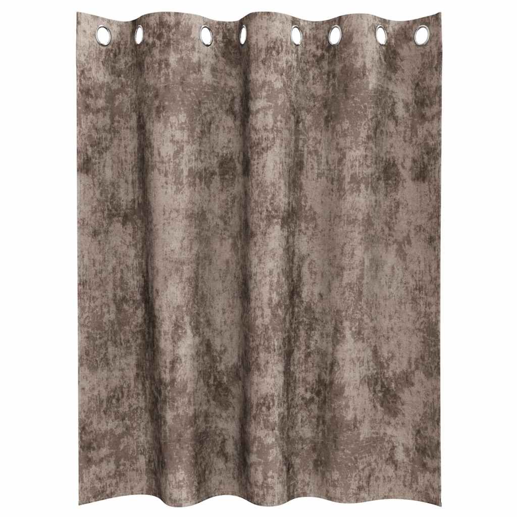 vidaXL Samtvorhänge mit Vorhängen 2 pcs Cappuccino 140 x 140 cm Samt