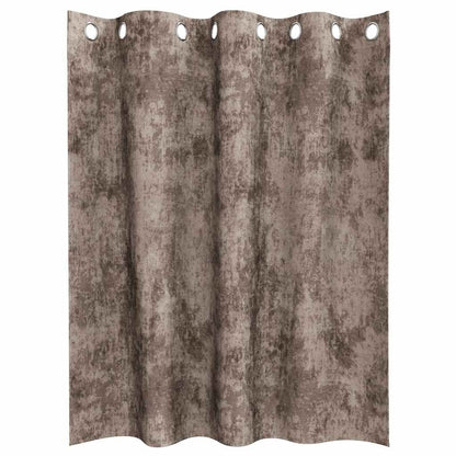 vidaXL Samtvorhänge mit Vorhängen 2 pcs Cappuccino 140 x 140 cm Samt