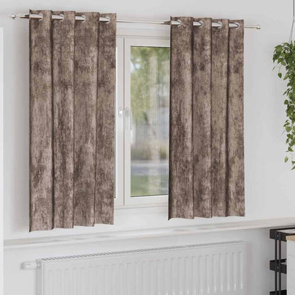 vidaXL Samtvorhänge mit Vorhängen 2 pcs Cappuccino 175 x 140 cm Samt