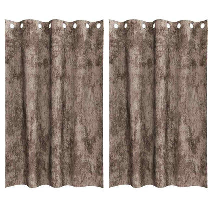 vidaXL Samtvorhänge mit Vorhängen 2 pcs Cappuccino 175 x 140 cm Samt