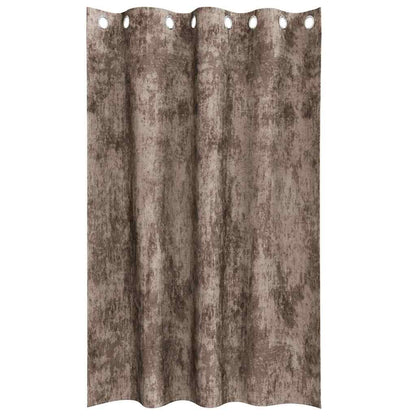 vidaXL Samtvorhänge mit Vorhängen 2 pcs Cappuccino 175 x 140 cm Samt