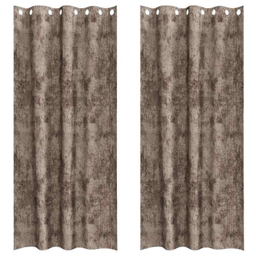 vidaXL Samtvorhänge mit Vorhängen 2 pcs Cappuccino 260 x 140 cm Samt