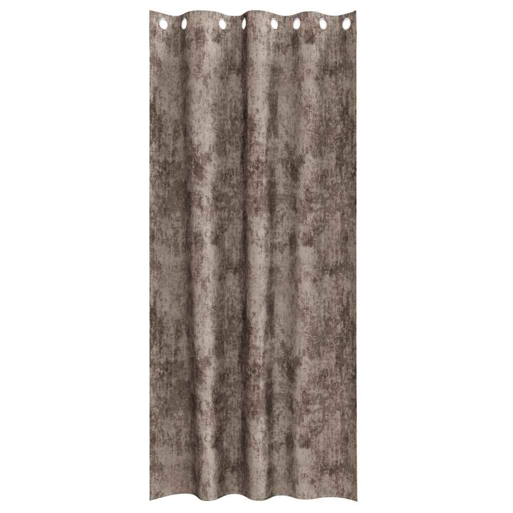 vidaXL Samtvorhänge mit Vorhängen 2 pcs Cappuccino 260 x 140 cm Samt