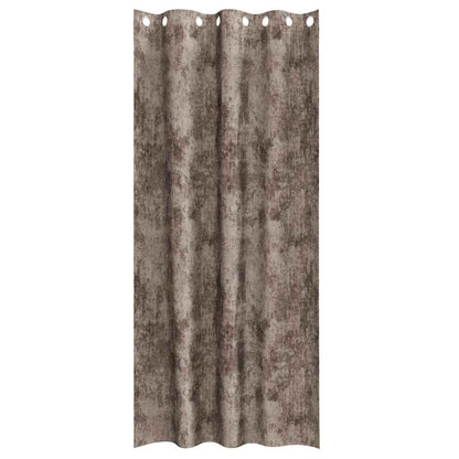 vidaXL Samtvorhänge mit Vorhängen 2 pcs Cappuccino 260 x 140 cm Samt