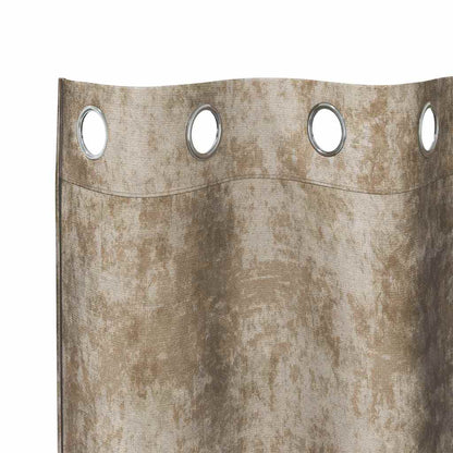 vidaXL Samtvorhänge mit Vorhängen 2 pcs Champagner 245 x 140 cm Samt