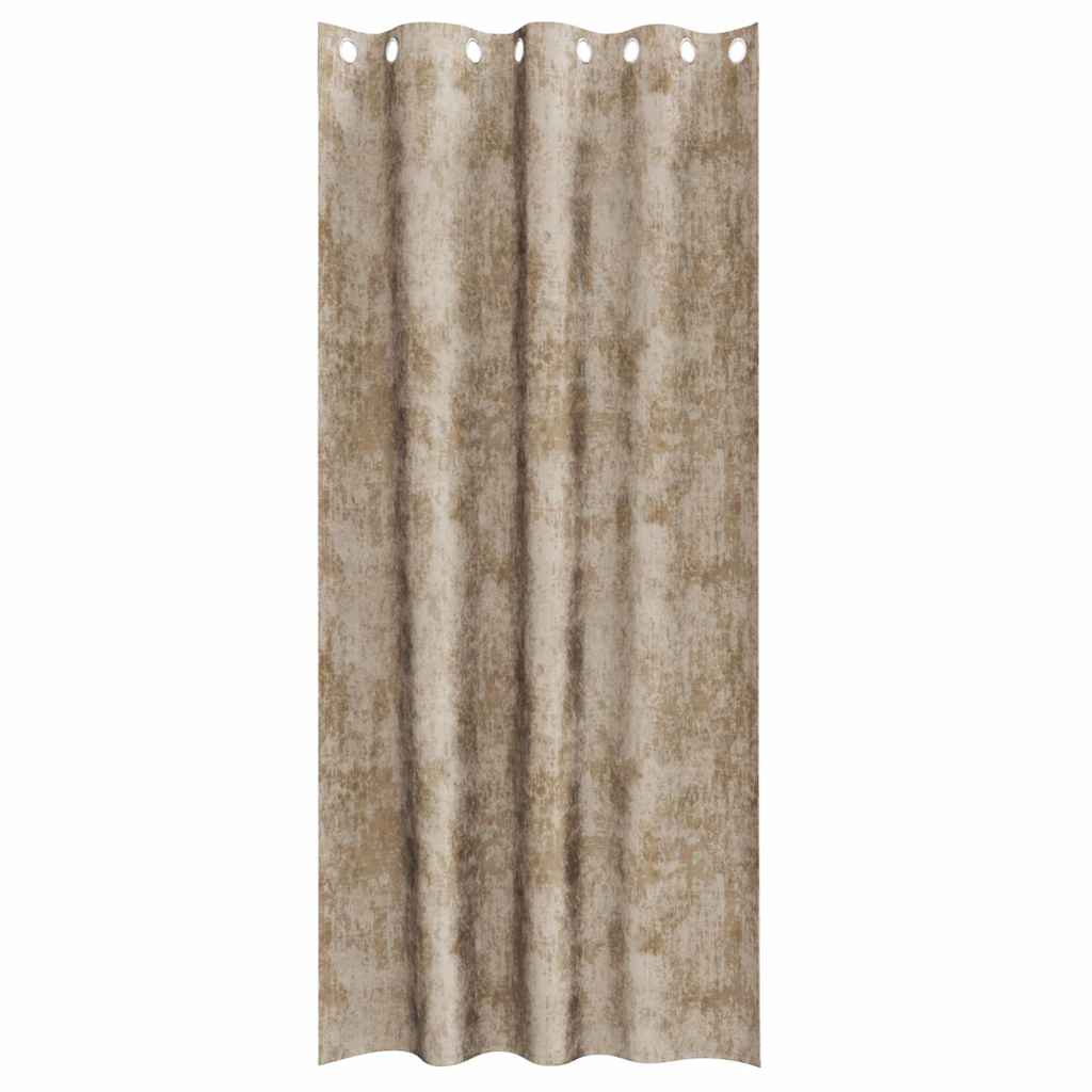 vidaXL Samtvorhänge mit Vorhängen 2 pcs Champagner 260 x 140 cm Samt