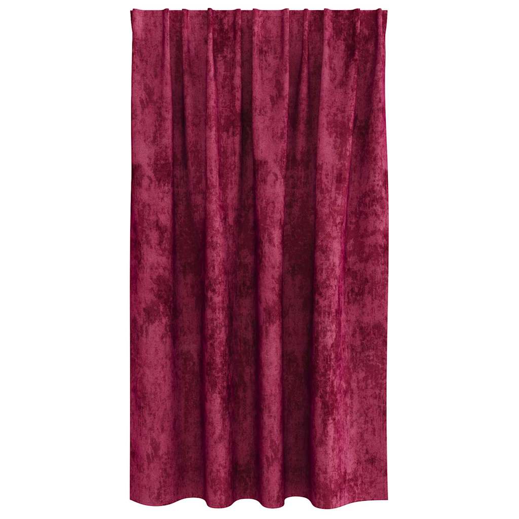 vidaXL Vorhang mit Vorhängen 2 pcs Weinrot 140 x 140 cm Samt