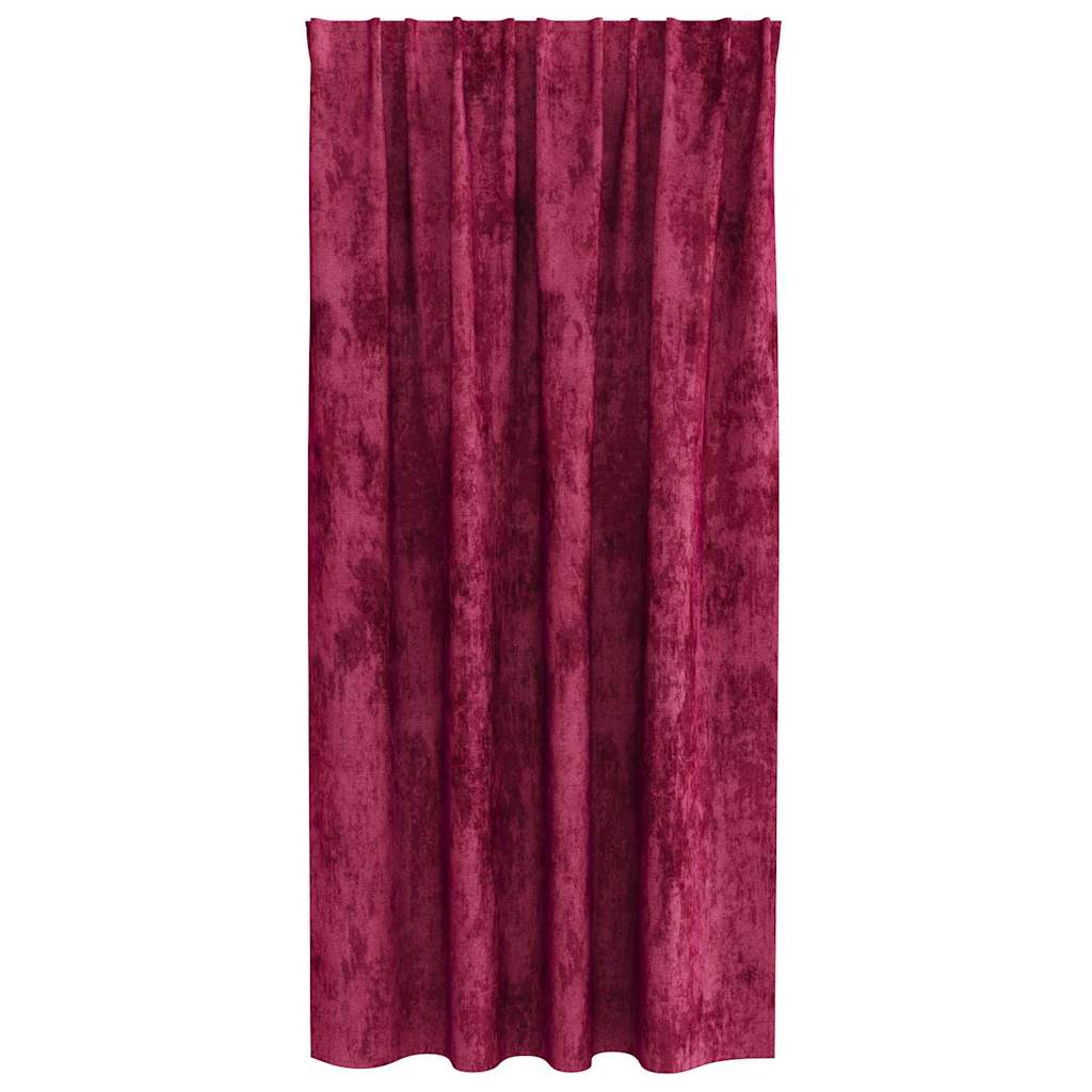 vidaXL Samtvorhänge mit Vorhängen 2 pcs Weinrot 175 x 140 cm Samt