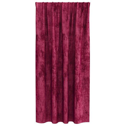 vidaXL Samtvorhänge mit Vorhängen 2 pcs Weinrot 175 x 140 cm Samt