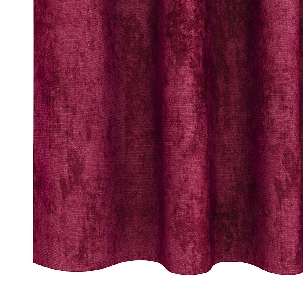 vidaXL Samtvorhänge mit Vorhängen 2 pcs Weinrot 225 x 140 cm Samt