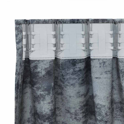 vidaXL Samtvorhänge mit Vorhängen 2 pcs Silber Grau 245 x 140 cm Samt