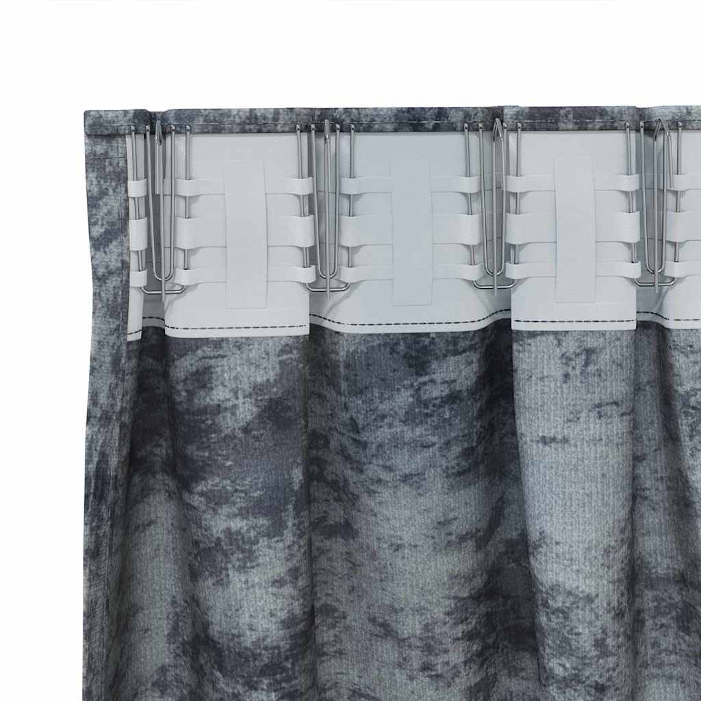 vidaXL Samtvorhänge mit Vorhängen 2 pcs Silber Grau 260 x 140 cm Samt