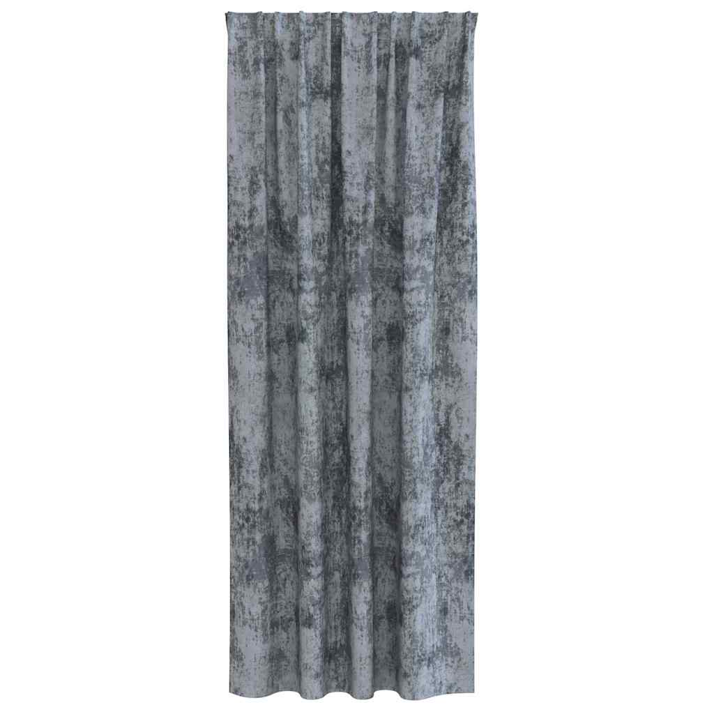 vidaXL Samtvorhänge mit Vorhängen 2 pcs Silber Grau 260 x 140 cm Samt