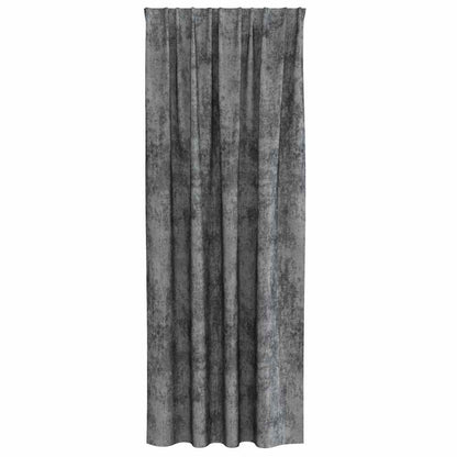 vidaXL Samtvorhänge mit Vorhängen 2 pcs Grau 225 x 140 cm Samt